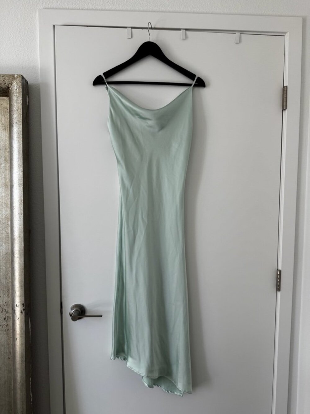 Petal & Pup Turquoise/Mint Satin Slip Midi Dress - Size 4
